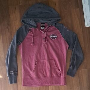 Harley-Davidson Women's Pink and Gray Hoodie